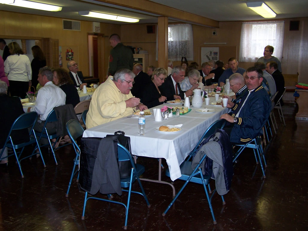 Eating after the service